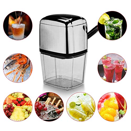 Eiscrusher Home Kitchen Bar Kleine Eisbrecher Manuelle Handkurbel-Eisbrecher Eisbrecher mit Edelstahlklingen for… – Bild 4