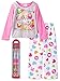 Shopkins Girls' Little Girls' 2-Piece Fleece Pajama Set, Pink, 6