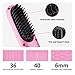 Liaboe Straightener Brush, Mini Travel Size Hair Straightening Brush Negative Ion, Ceramic Heat Brush with LED Display Auto Temperature Lock, Anti-Scald Straightening Comb for All Hair Styling Types