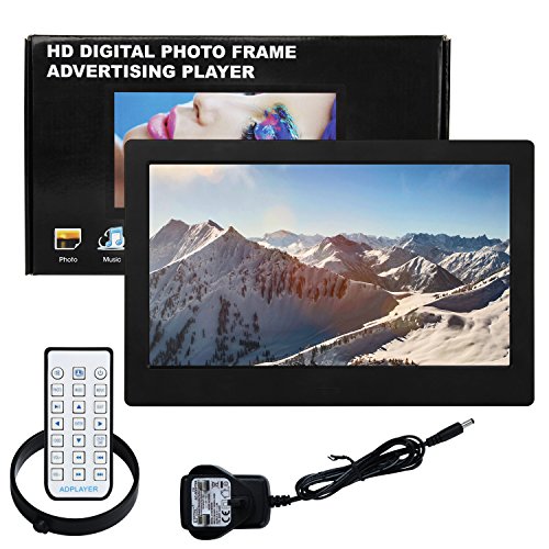 Acecharming Digital Photo Frame 10 Inch Metal Frame Electronic Picture Frame High Definition(720P) Video/Audio Player LCD Display 1024x600 USB/SD/MS/MMC Slot Support with Wireless Remote Control - Thumbnail 6