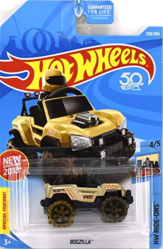 Hot Wheels Mattel 2018 Hw Ride-Ons 358/365 - Bogzilla (Gold/Orange)