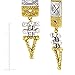 Silpada 'Aztec' Hinged Drop Earrings in Sterling Silver & Brass