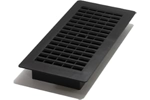 Decor Grates PL410-BLK 4-Inch by 10-Inch Plastic Floor Register, Black