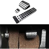 etopmia BEZ No Drill Fuel Brake Foot Pedals For Mercedes Benz C/E/S/GLK/SLK/CLS/Sl Class Silver (1 Pack)