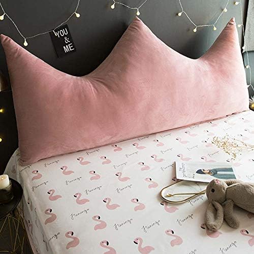 YXNZ Cushion Bed Waist Long Pillow Headboard Soft Pack Double Bed Crown Cushion Removable and Washable Large Backrest 180cm (Color : Pink, Size : 1.2m)