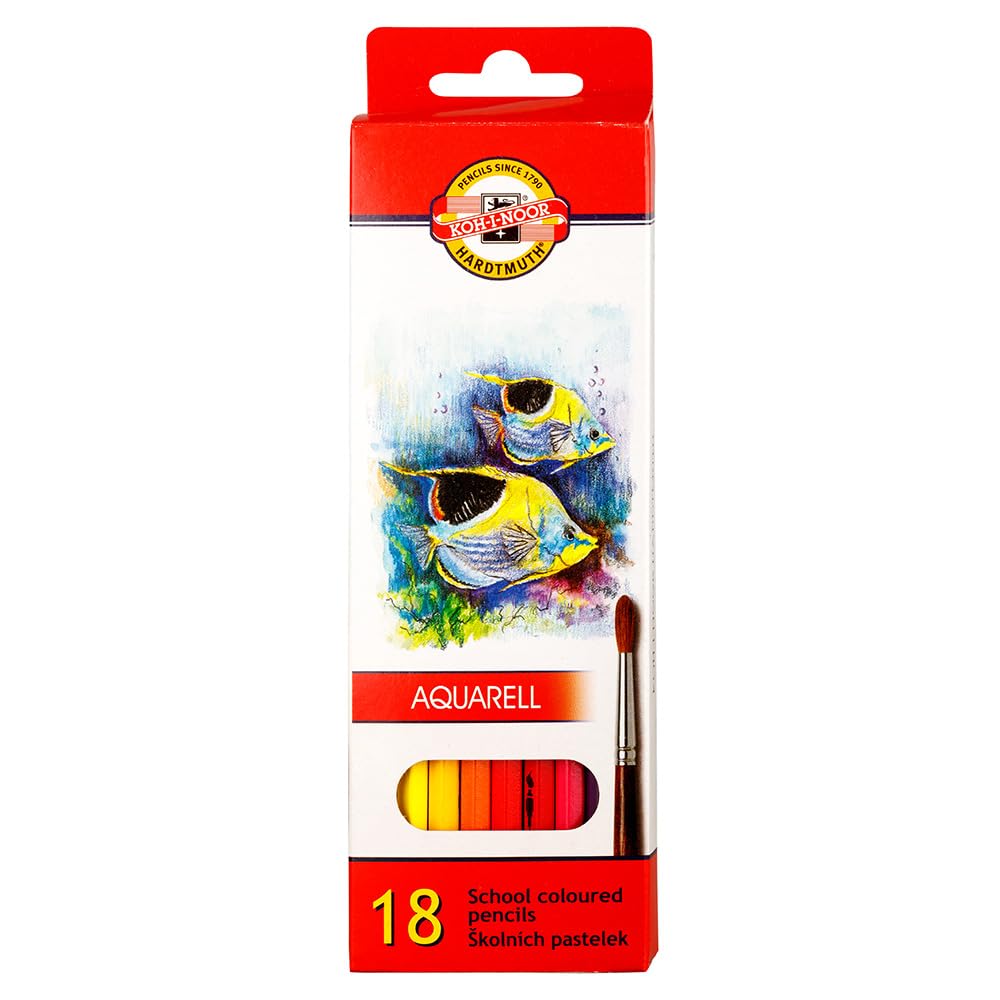 KOH-I-NOOR Fish Aquarell Coloured Pencils (Set of 18)
