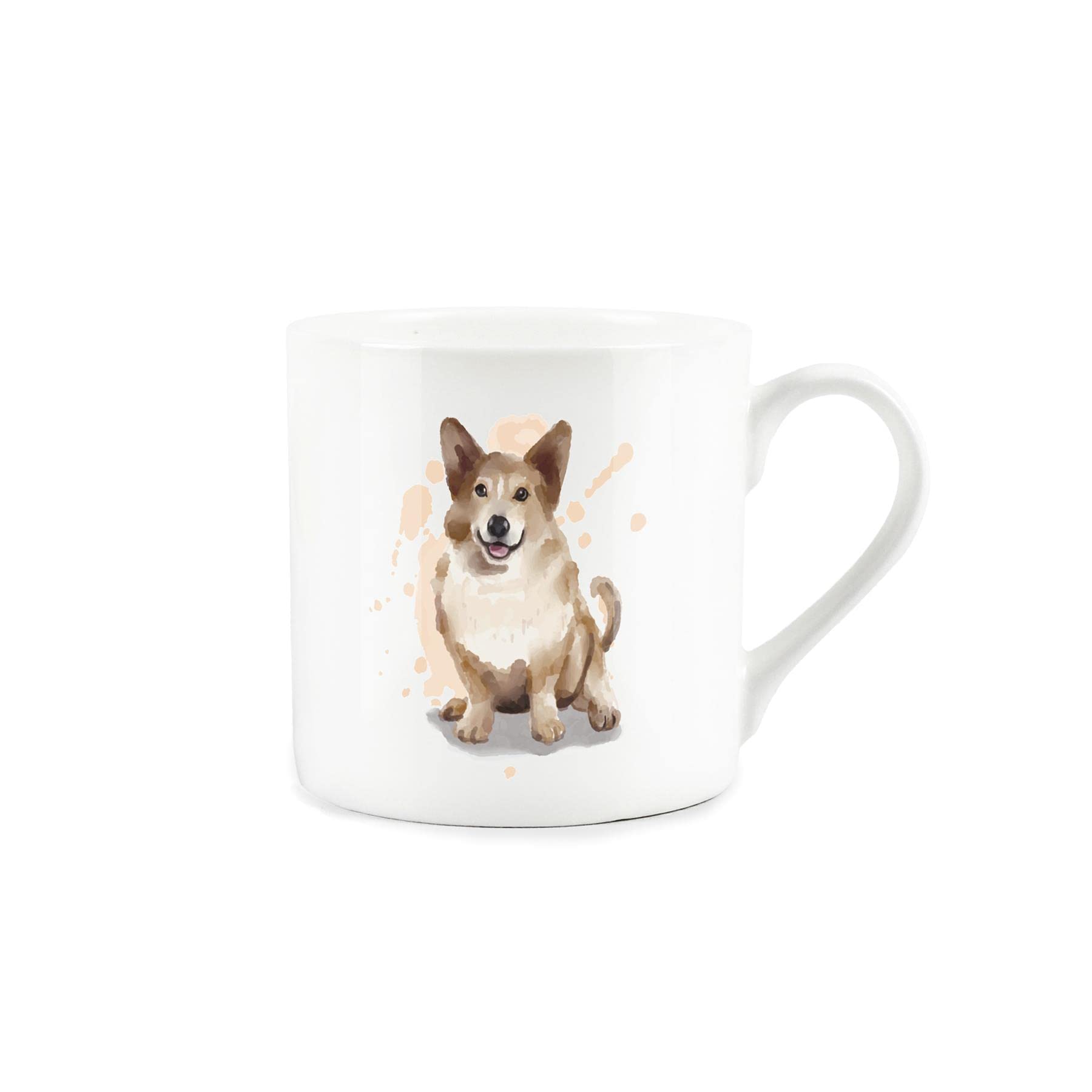 Purely Home Corgi Mug - Bone China White Coffee/Tea Present Gift for Dog Lovers