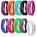 Ryanwayland® 2015 Top New Lots Of 10 Silicone Rubber Gel Jelly Unisex LED Wrist Watch Bracelet
