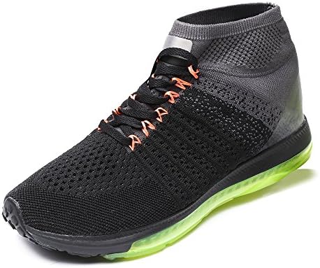 Vicsoon Men's Knit Breathable Casual Sneakers Lightweight Athletic Running Shoes, Black (US 9.5; EUR 43)
