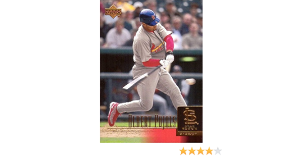Amazon Com 2001 Upper Deck Baseball 295 Albert Pujols Rookie Card Collectibles Fine Art