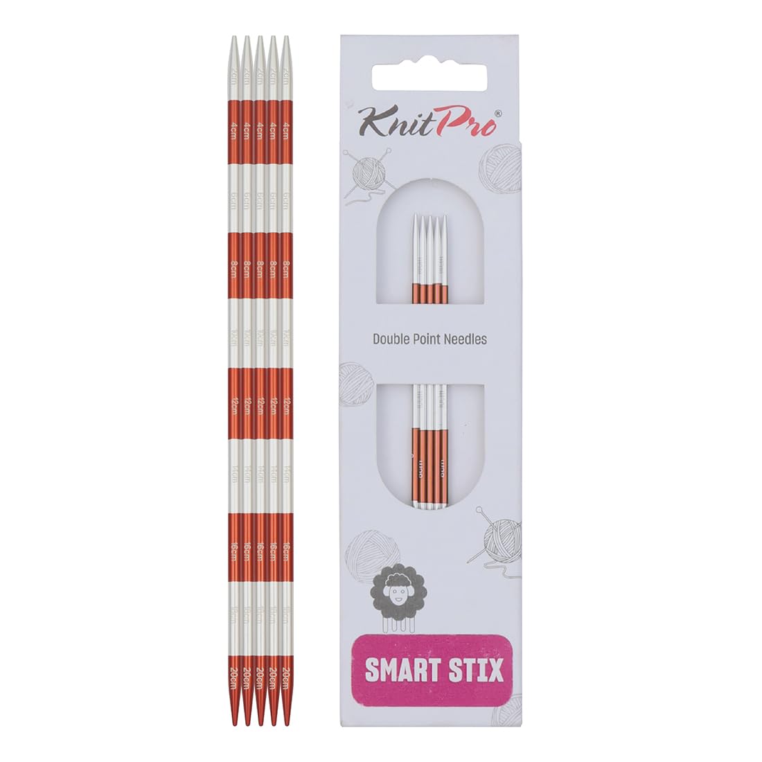 KnitPro Smartstix Double Pointed Needles 8" (20cm) | 3.75mm