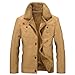 Buytop Men's Winter Fleece Casual Cotton Jacket Bomber Jacket Military Jacket Windbreaker Trench