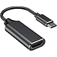 RayCue USB C 轉 HDMI 轉接器 4K、USB Type-C 轉 HDMI 轉接器 [Thunderbolt 3/4 相容] 適用於 iPhone 15 Pro/Max、MacBook Pro/Air 2023、iPad Pro、iMa