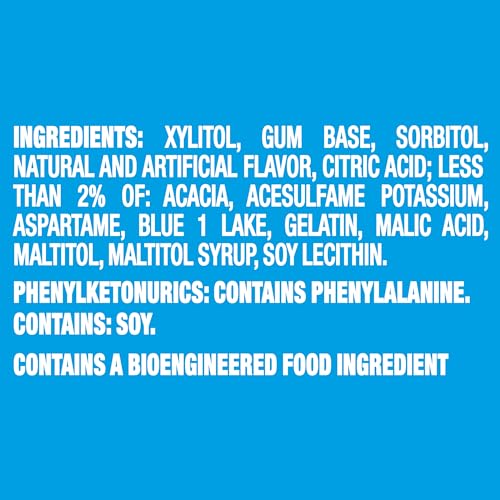 TRIDENT VIBES SOUR PATCH KIDS BLUE RASPBERRY SUGAR-FREE CHEWING GUM, RESEALABLE POUCH, PACK OF 1 (100 PIECES)