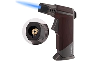 Kitchen Blow Torch for Cooking & DIY,Soldering Torch Lighter with Safety Lock and Adjustable Flame Refillable Butane Gas Ligh
