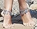 ZEALMER 2pcs Pack Boho Vintage Beads Tassel Anklet Retro Style Beads Flower Ankle Foot Chain Jewelry (Retro Coin Anklet)