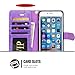iPhone 7 Plus Case,iPhone 8 Plus Case, Moze iPhone 7 Plus Wallet Case [4 Card Slots ] [Wrist Strap] [Stand Feature] PU Leather Flip Wallet Case Cover for iPhone 7 Plus/iPhone 8 Plus- Purple