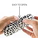 Grey Glasses Case Hard Shell Leopard Print | Medium Size | Protective Eyeglasses, Sunglasses, and Reading Glasses Case For Men, Women, and Kids