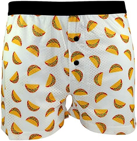 Santa Playa Viva México Super Soft Breathable Boxer Shorts, Fun Print Men's Underwear :: Tacos