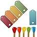 150 Rainbow Color Gift Wrap Tags Labels with String - 5 Assorted Colored Blank Paper Tag with Jute Twine for Thank You Wedding Favor