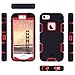 ULAK Compatible with iPhone 5S Case, iPhone 5 Case, iPhone SE Case (2016 Released), Heavy Duty Shockproof Sport Rugged Drop Resistant Dustproof Protective Cover, Red (Not fit iPhone SE 2020 2022)