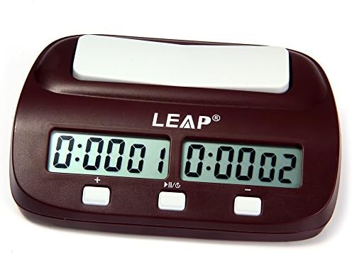 Digital Chess Clock Timer - Count Up Down Timer with Clock - Electronic Board Game Timer Clock Alarm