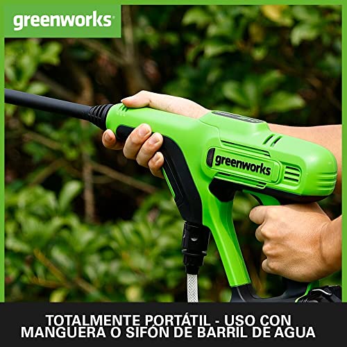 G24PW Hidrolimpiadora de Mano Inalámbrica, 24Bar, 180L/h, Botella de Detergente de 300W y Manguera de Sifón de 6 m, SIN Batería o Cargador de 24V, Garantía de 3 Años