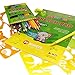 Mimtom Drawing Stencils for Kids | 51 PC Arts & Crafts Stencil Kit with Over 290 Inspirational Shapes for Many Hours of Fun and Creativity | Kid-Safe Educational Activity Toy for Boys & Girls Ages 3+