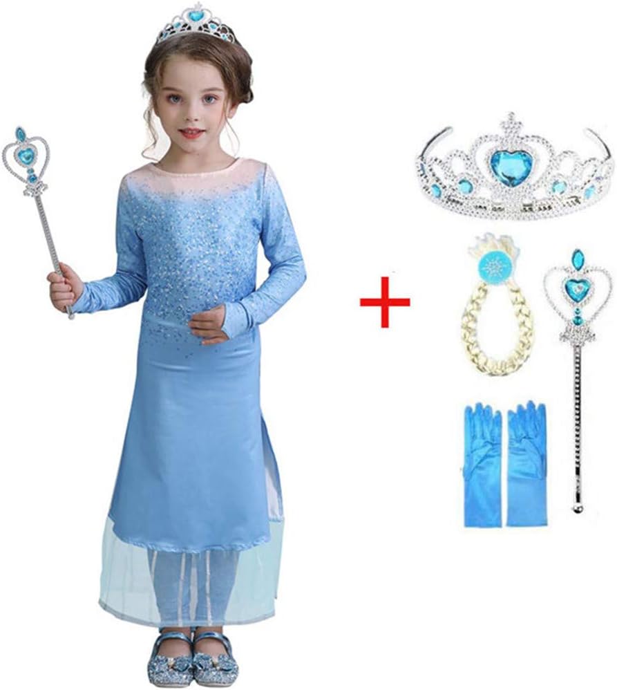 AZB Girls Birthday Party Cosplay Costume withLuxury Princess Dress Costumes 2-10 Years