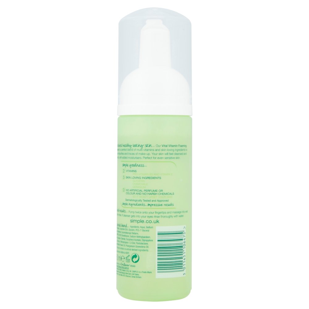 simple vitamin foaming cleanser