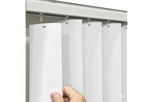 Vertical Blinds Replacement Slats Heavy Duty PVC Smooth Curved (White) You Pick Size and Quantity (82.5 Inches) (10 Slats)