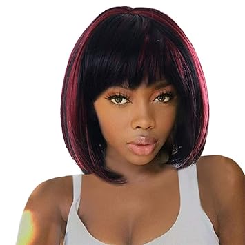 Amazon Com Topgee Short Bob Hair Wigs 33cm Straight With Flat