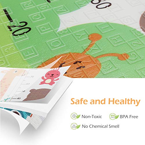 Bammax Play Mat, Folding Mat Baby Crawling Mat Kids Playmat Waterproof Non Toxic for Babies, Infants, Toddlers