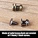 WUTA Solid Brass Round Head Screw Studs Brass Button Nail Rivet Chicago Leathercraft Accessories 20pcs/Pack,10mmX8mm Brass