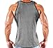 Monsta Clothing Co. Men Bodybuilding Workout (Monsta-000) Gym Tank Top (G:GY/BK) Grey/Black