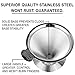 Steel Coffee Reusable​ ​Pour​ ​Over​ ​Coffee​ ​Dripper ​Stainless​ ​Steel​ ​Filter​ ​Coffee​ ​Maker ​Paperless​ ​Drip​​ ​Filter​ ​with​ ​Handle &​ ​Stand for​ ​Fresh​ Brew ​Dishwasher​ ​Safe