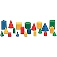 Mini Plastic GeoSolids Relational Shapes, Set of 32 Blocks