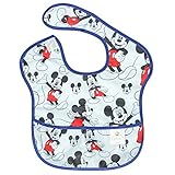 Bumkins Disney Baby Waterproof SuperBib, Mickey Classic (6-24 Months)