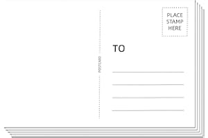 Kuanfine 50 Pack Blank Postcard for Mailing, 4x6 Thick 14pt Mailable Post Cards Set for DIY Greeting Cards Thank You Card and More (White)