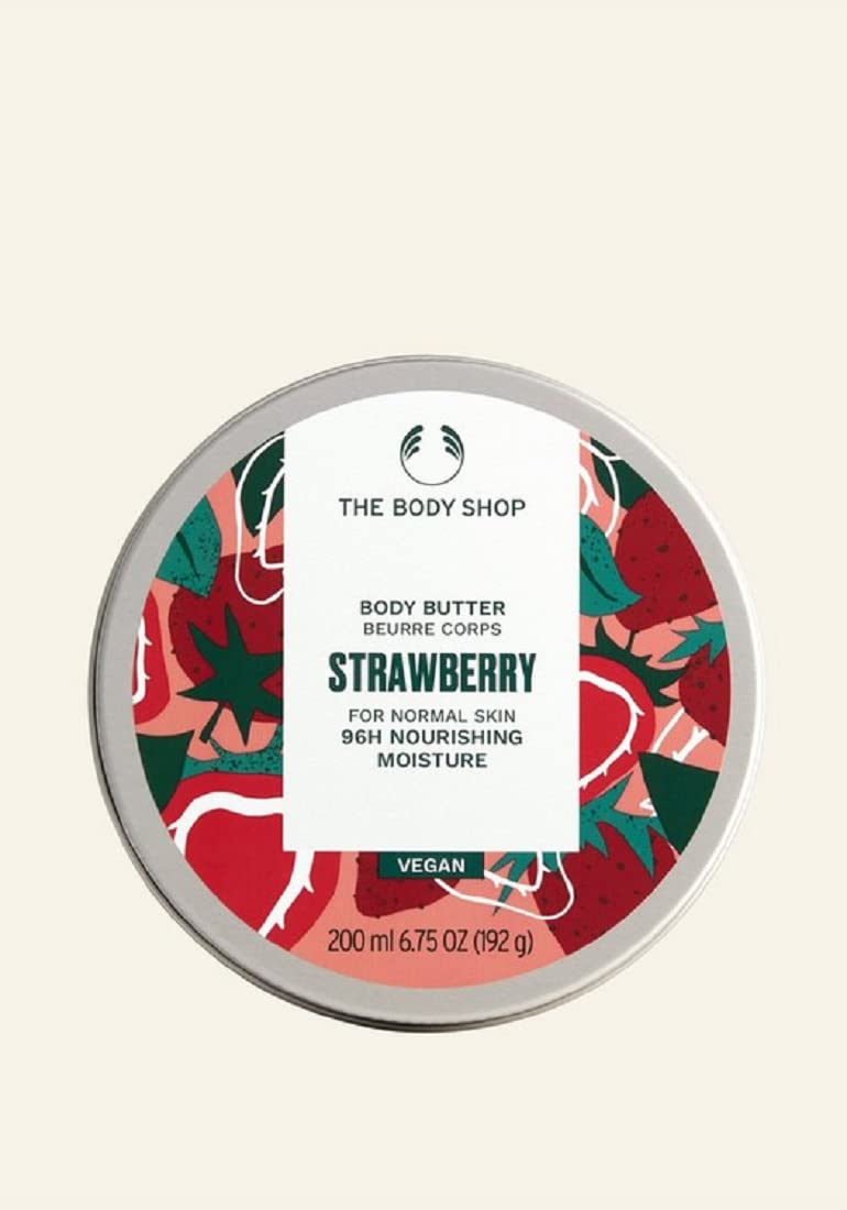 The Body Shop Strawberry body butter hydrating softing moisture vegan 200ml