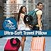 My Perfect Nights Travel Pillow 100% Pure Memory Foam Neck Pillow, Ideal for Women, Children, Comfortable & Breathable Cover, Machine Washable, Great for Airplane Travel