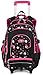Rolling Backpack for Girls, COOFIT Backpack with Wheeled for Girls Laptop Backpack with Wheeled Roller Backpack