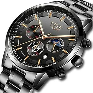 Comprar Relojes para Hombre Moda Acero Inoxidable Deportivo Analógico Reloj Cronógrafo Impermeable Negocios Reloj de Pulsera - Envíos Baratos o Gratis