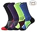 Yshare 4 Pack Men's Cushioned Basketball Dri-Fit Athletic Compression Long Sports Outdoor Dress Socks Size