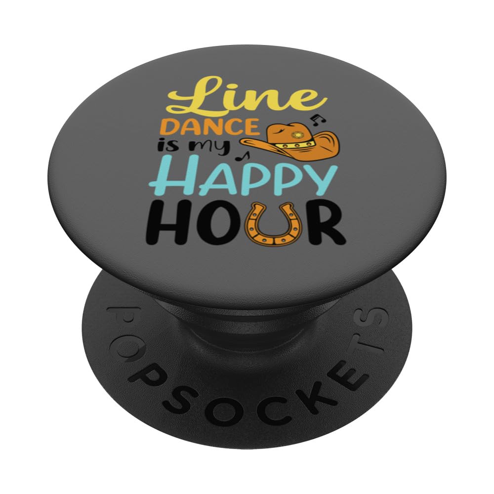 Line Dance Is My Happy Hour PopSockets Swappable PopGrip
