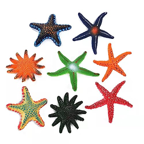 NALACAL 8 Pcs Diving Starfish Pool Toy Colorful Big Starfish Set Summer Swimming Diving Toys Set Dive Throw Toy Set Underwater Swimming Toy