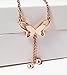 Adecco LLC Butterfly Tassel Rose Gold Titanium Steel Chain Barefoot Sandals Ankle Bracelet (Rose Gold)
