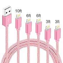 IDiSON iPhone Lightning Cable Apple MFi Certified Braided Nylon Fast Charger Cable Compatible iPhone Max XS XR 8 Plus 7 Plus 6s 5s 5c Air iPad Mini iPod