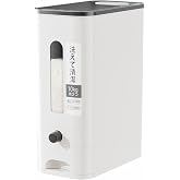 11/22 pound large capacity measuring cup rice dispenser | moisture-proof sealed rice storage box | moisture-proof and insect proof one click design for rice, beans, flour, and pet food (22, Pounds)