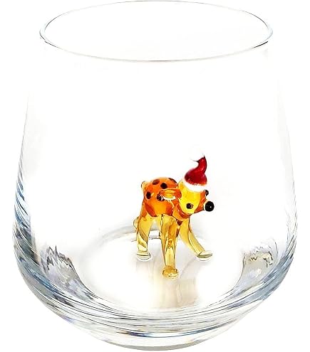 Amazon.com | HeguSun 3D Drinking Glass Cup with Animals Inside,Handmade Glass  Animal Figurine,Stemless Glass for Water,Wine,Milk,Beverages, Easter Gift  for Boys Girls Kids (Set of 6 Farm Animals): Wine Glasses